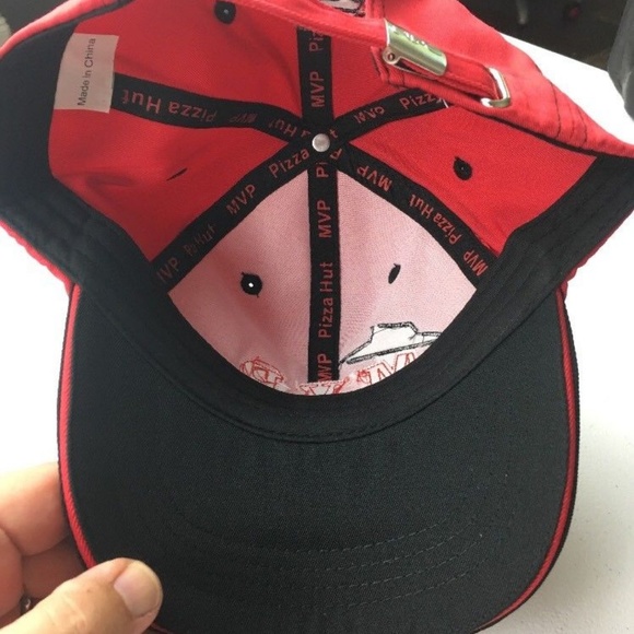 NEW PIZZA HUT uniform Black Red Baseball Cap - Picture 4 of 6